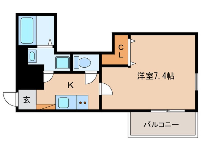 間取図 ローズモント･フレア六本松(206)