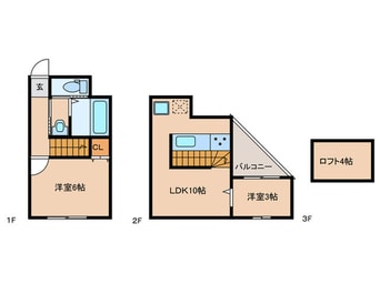 間取図 コムタウンハウス　west