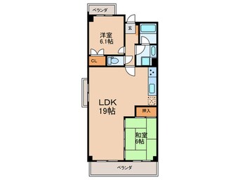 間取図 ﾗｲｵﾝｽﾞﾏﾝｼｮﾝ鳥飼第2(401)