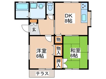 間取図 グリーンハイツ筑紫台B棟