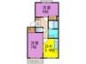 アミ－ル弥永Ⅰ 2DKの間取り