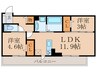ストレイト葛葉 2LDKの間取り