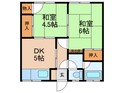 臼木アパート２の間取図