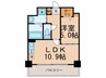 プランドール綾 1LDKの間取り