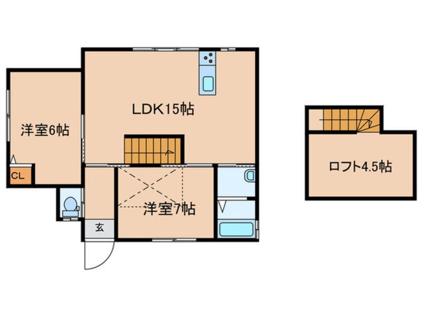 間取図 サヤンテラスＢ