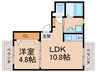 ブランシュ－ル春日Ⅰ 1LDKの間取り