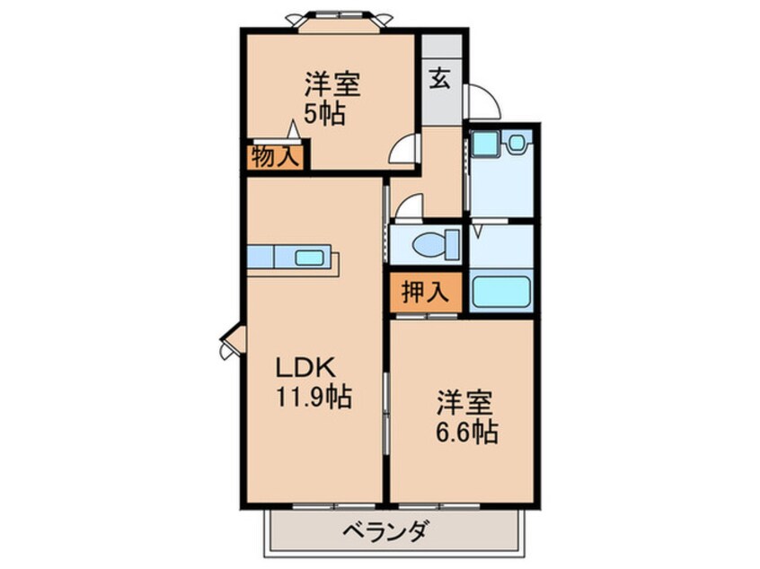 間取図 ドア－ズ南福岡Ａ