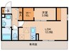 ウエストヒルズ那珂川 1LDKの間取り