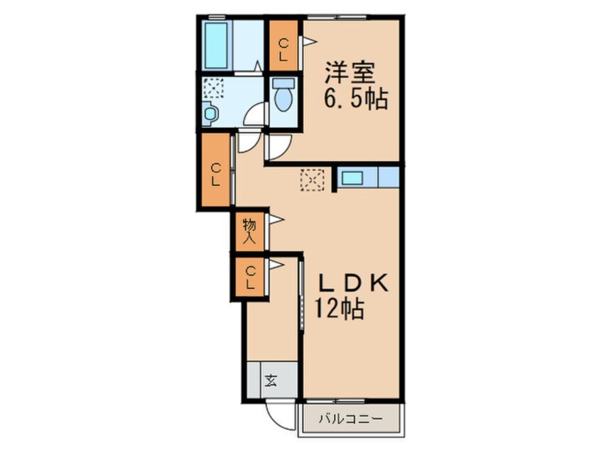 間取図 フォ－シ－ズンズ香椎Ｂ