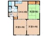バリュージュ　Ｂ棟 3DKの間取り