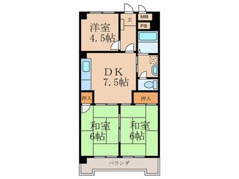 間取図 シャトレ上本町