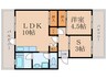 オアシス中曽根 1LDK+Sの間取り