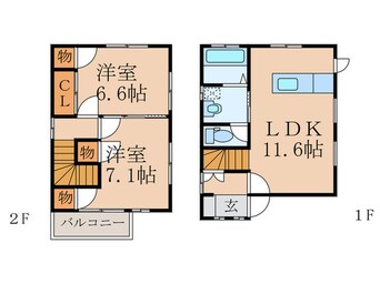 間取図 スエルテタウン有井Ⅱ　Ｅ棟