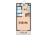 ウィンディ大浦 1Kの間取り