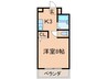 ウィンディ大浦 1Kの間取り