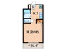 ウィンディ大浦 1Kの間取り