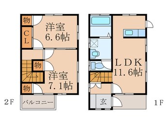 間取図 スエルテ有井Ⅲ　Ｂ棟