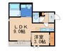 Grandtic　nono千早 1LDKの間取り