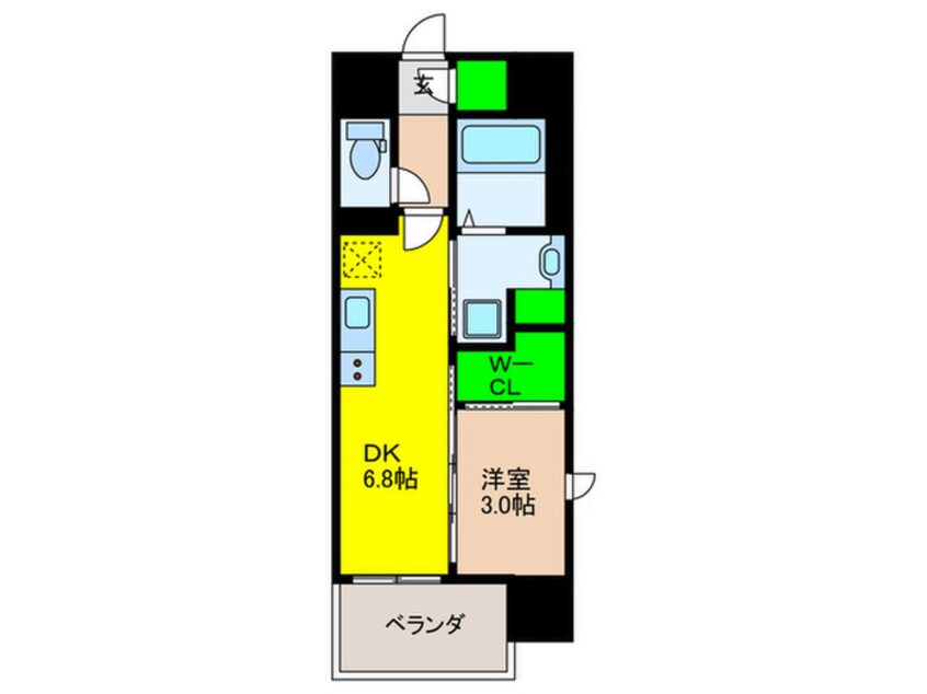 間取図 デュオフラッツ六本松