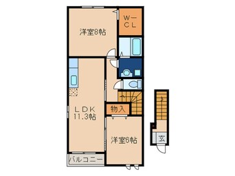間取図 エステートグレース堀川B棟