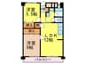 シティービル塩原 2LDKの間取り