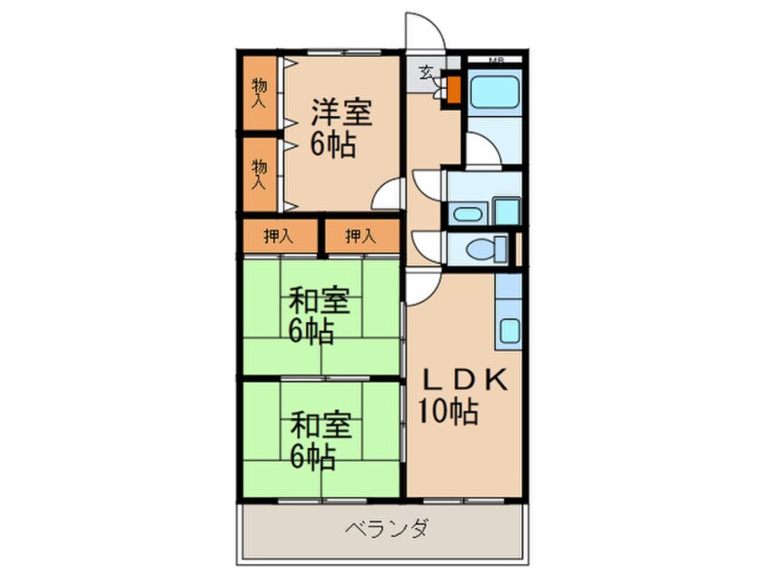 間取図 ローリス香椎