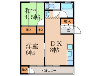 間取図 下到津マンション(304)