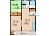 下到津マンション(304) 2DKの間取り