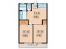 マキシマムドリームⅡ 2DKの間取り