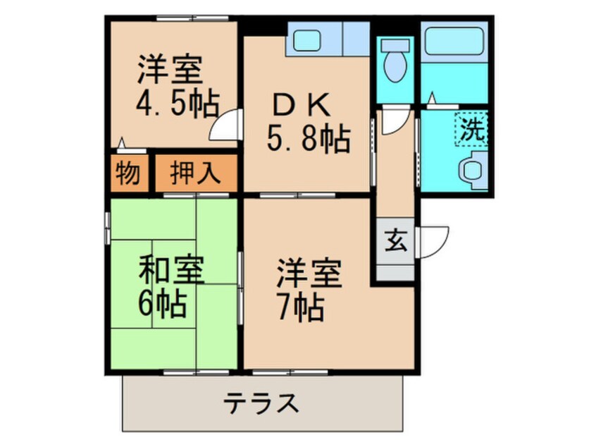 間取図 セジュ－ルＭＲＴ