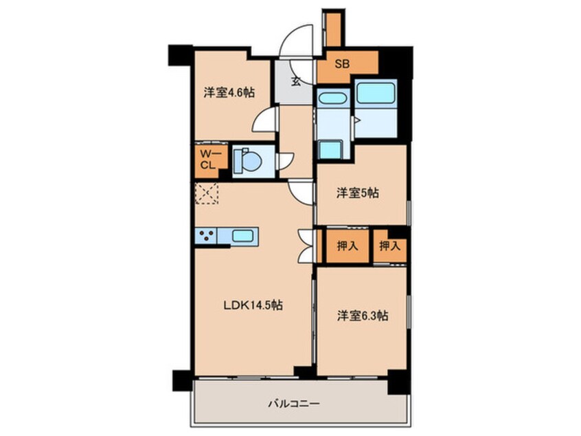 間取図 バウスステージ大濠