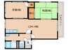 コーポエバーグロー　Ｅ棟 2LDKの間取り
