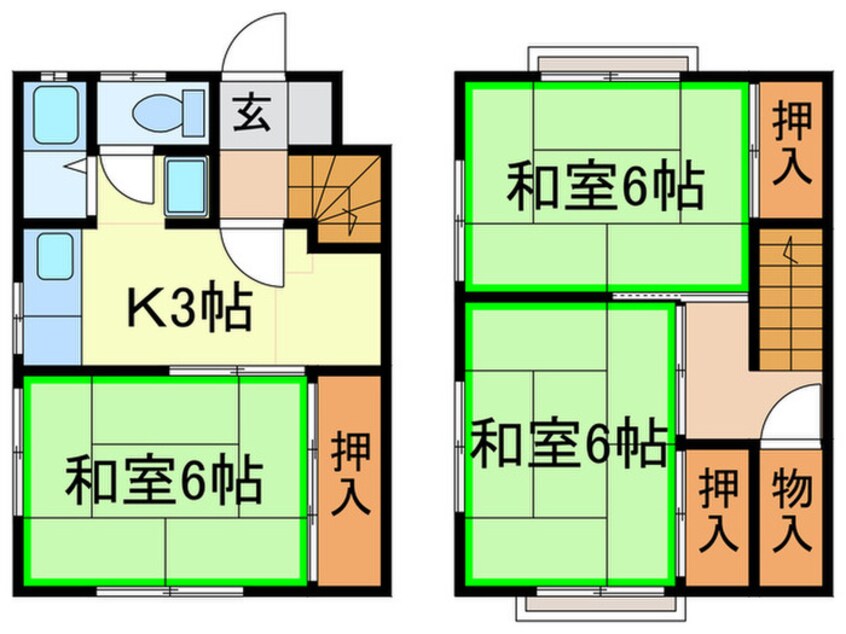 間取図 コーポ中山