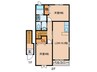 メゾン木屋瀬 Ａ 2LDKの間取り