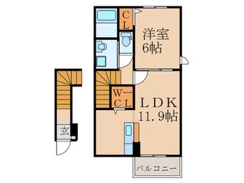 間取図 スモールウッズタウン苅田A