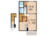 スモールウッズタウン苅田A 1LDKの間取り