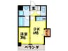 リライアンス井尻 1DKの間取り