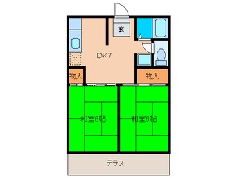 間取図 コスモハイツ泉