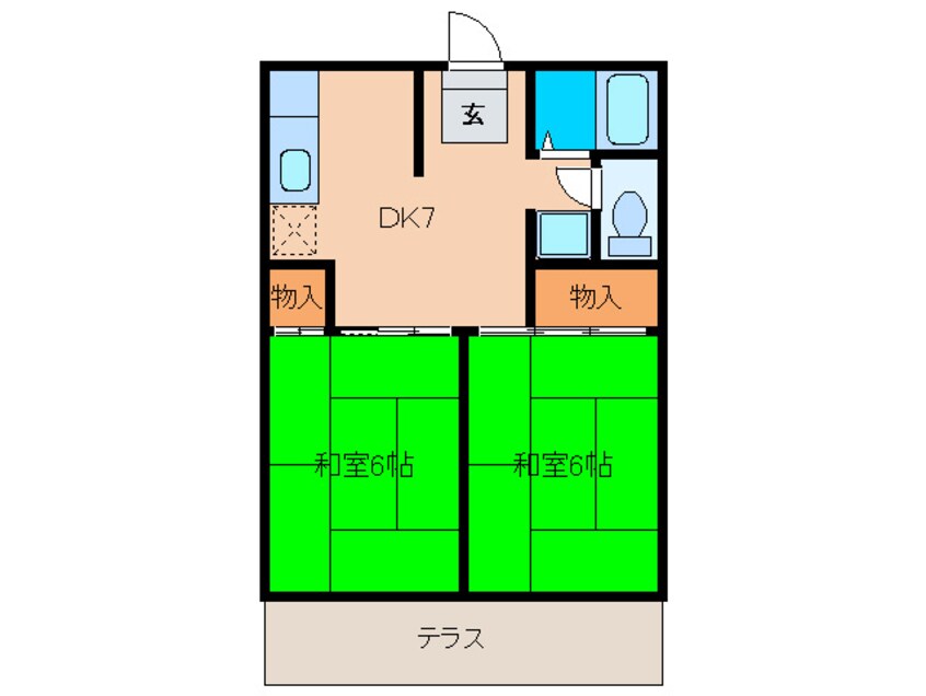 間取図 コスモハイツ泉