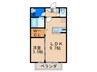 トレス上の原館 1LDKの間取り