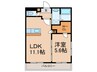 ソフィア21合川 1LDKの間取り