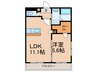 ソフィア21合川 1LDKの間取り