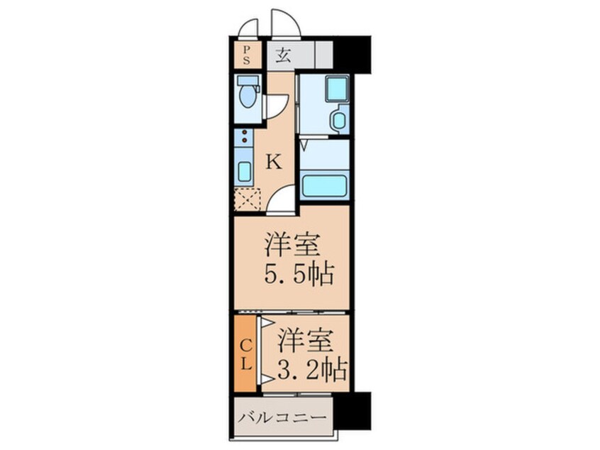 間取図 ギャラン中央