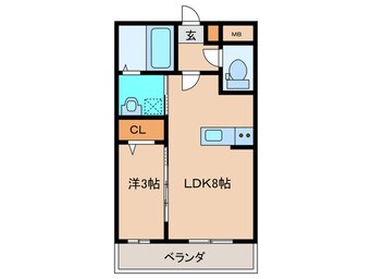 間取図 トラストビル前原北