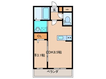 間取図 トラストビル前原北