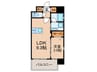 THE SQUARE Urban Residence 1LDKの間取り