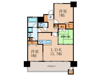 間取図 サンリヤン上到津(803)