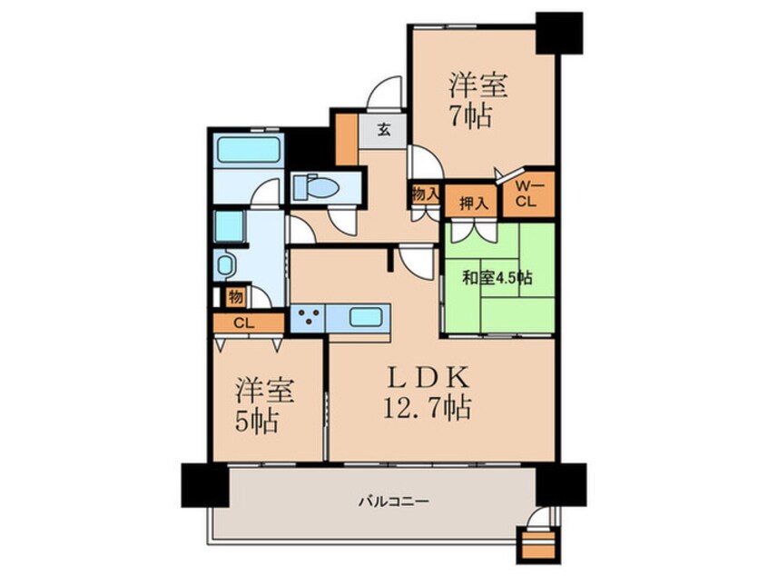 間取図 サンリヤン上到津(803)