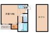 パプリカ渡辺通り 1Rの間取り