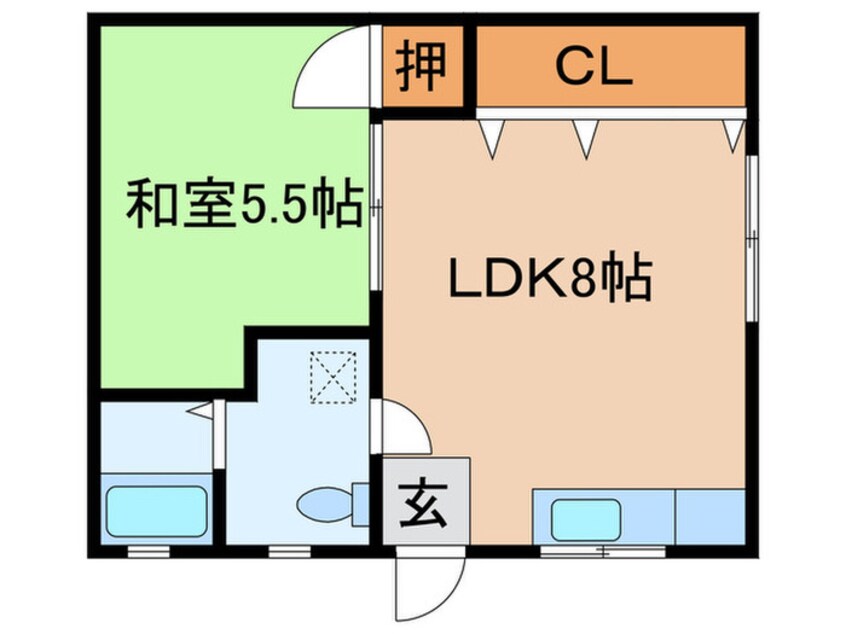 間取図 ハイツ中の原Ⅱ